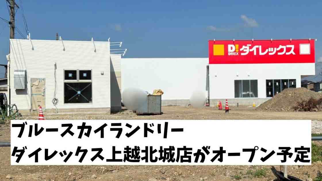 ブルースカイランドリーダイレックス上越北城店がオープン予定